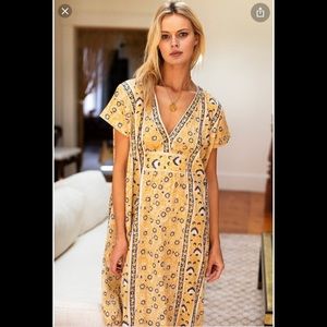 Emerson Frye Francina Caftan in Saffron Lurex